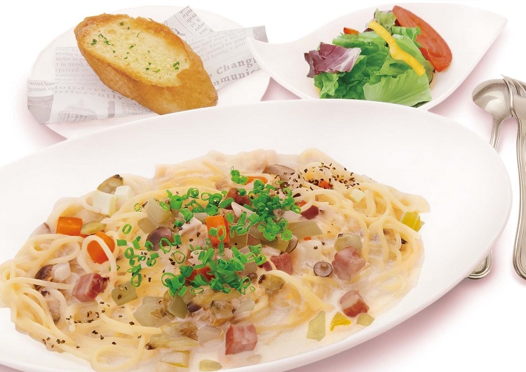 クラムチャウダースープパスタ